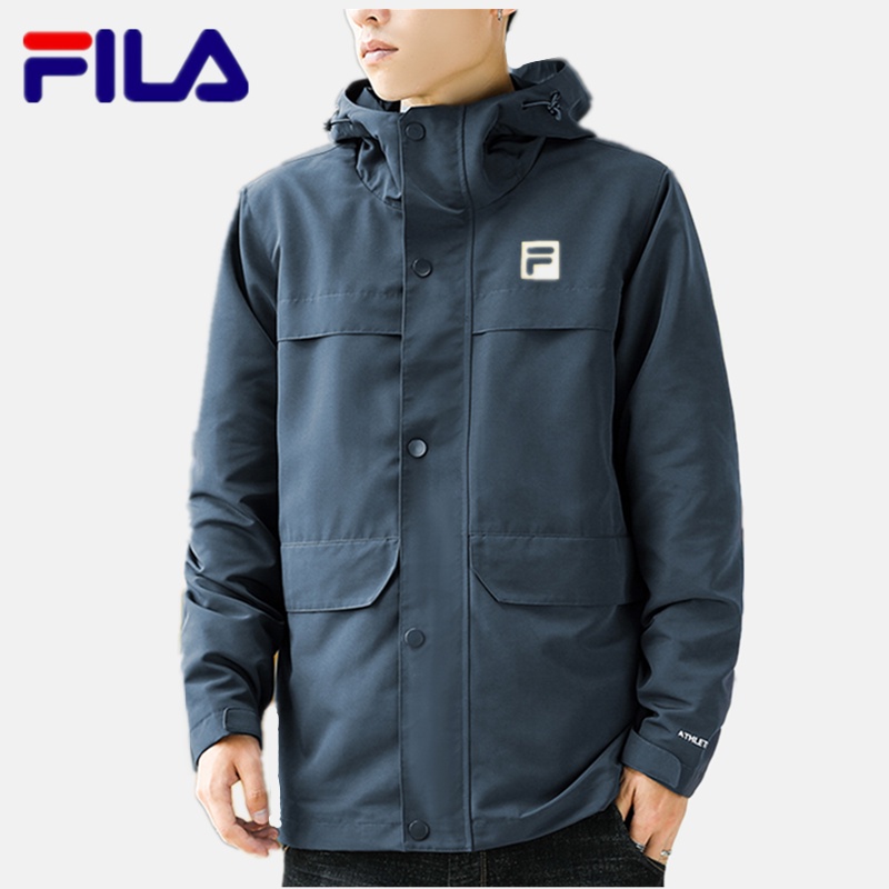 Áo Khoác Thể Thao Fila Có Mũ Trùm Cá Tính Dành Cho Nam