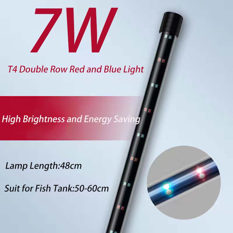 AQUARZOO Aquarium Fish Tank LED light RGB,Lampu Aquarium LED Light for Plant,Blue Red LED Light WRGB Aquarium Light