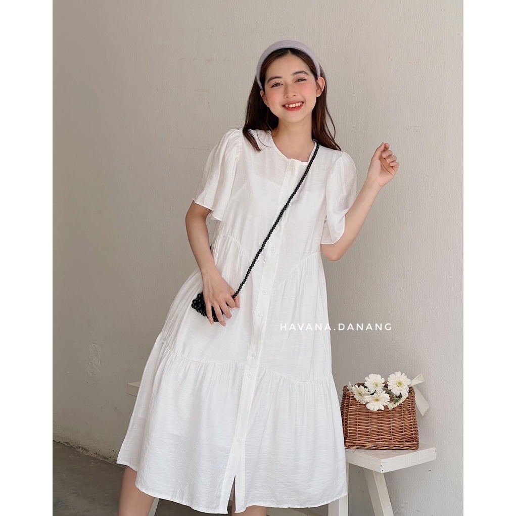 Váy maxi kiểu V.109, Váy babydoll cộc tay xòe bồng kèm váy 2 dây ngọt ngào - Thời trang nữ Chấm Bi | BigBuy360 - bigbuy360.vn