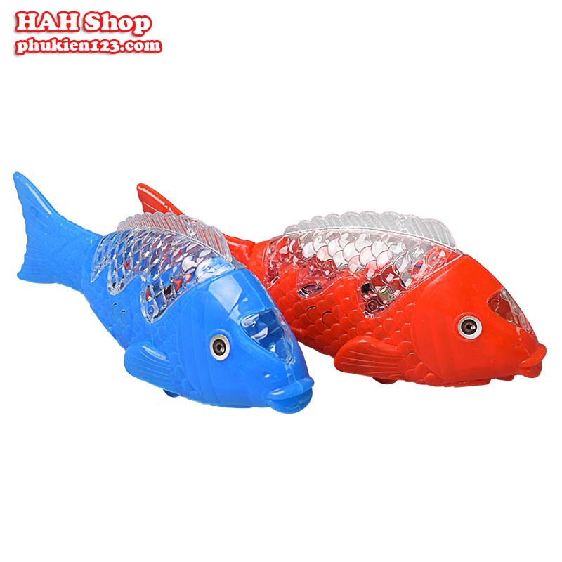 Đồ Chơi Cá Chép Vãy Đuôi Phát Sáng Có Nhạc Và Bánh Chạy Cho Bé Đèn Trung Thu cá chép quà  tặng cho bé