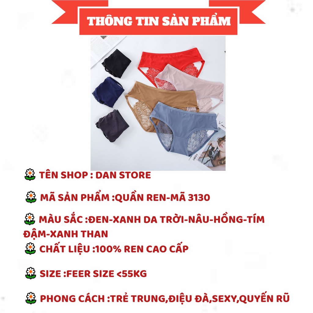 Quần Lót Nữ - Quần Lót Nữ Ren thiết kế su đan chéo phía sau sexy cá tính gợi cảm DAN STORE MÃ 3044
