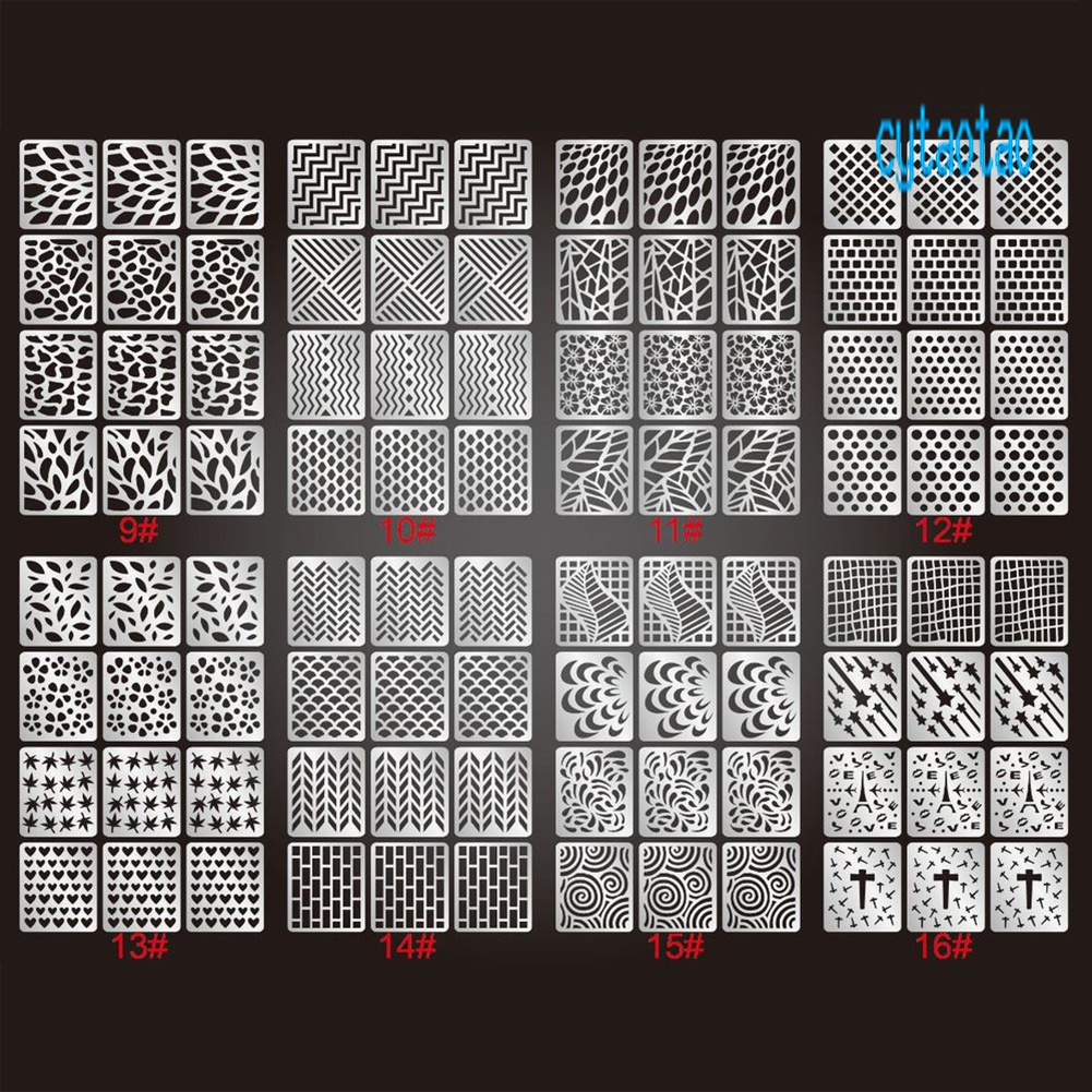 Set 3 Tấm Hình Dán 3D Trang Trí Móng Tay Nghệ Thuật