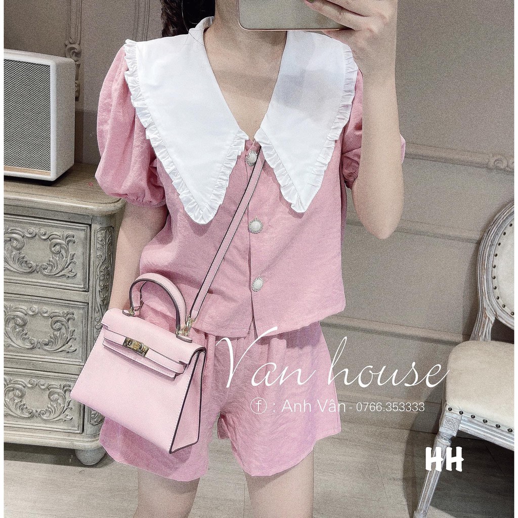 [Mã FAXANH245 giảm 10K đơn 50K] Set Đũi Cổ Bèo Cúc Ngọc Cao Cấp | BigBuy360 - bigbuy360.vn