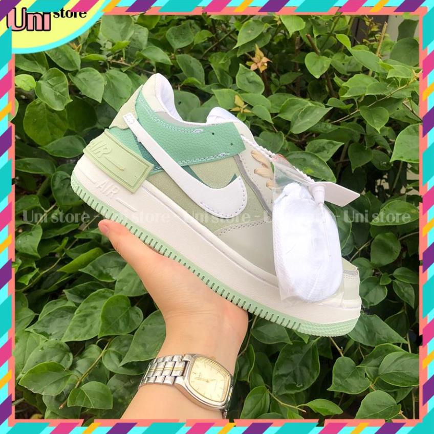 Giày_Nike AF1 Shadow Xanh Ngọc, Giày AF1 Shadow Hồng Hàng Cao Cấp Full Box + Bill