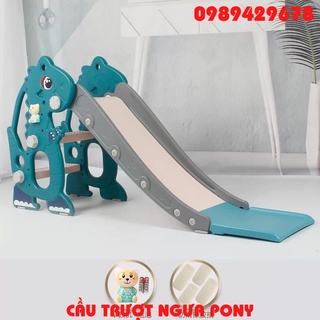 CẦU TRƯỢT CHO BÉ - CẦU TRƯỢT MẪU NGỰA PONY CAO CẤP - LOẠI 1