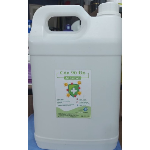 HCM  _TRỢ GIÁ Can 5 lít cồn 90 độ chuyên dùng để sát khuẩn rửa tay hàng công ty...