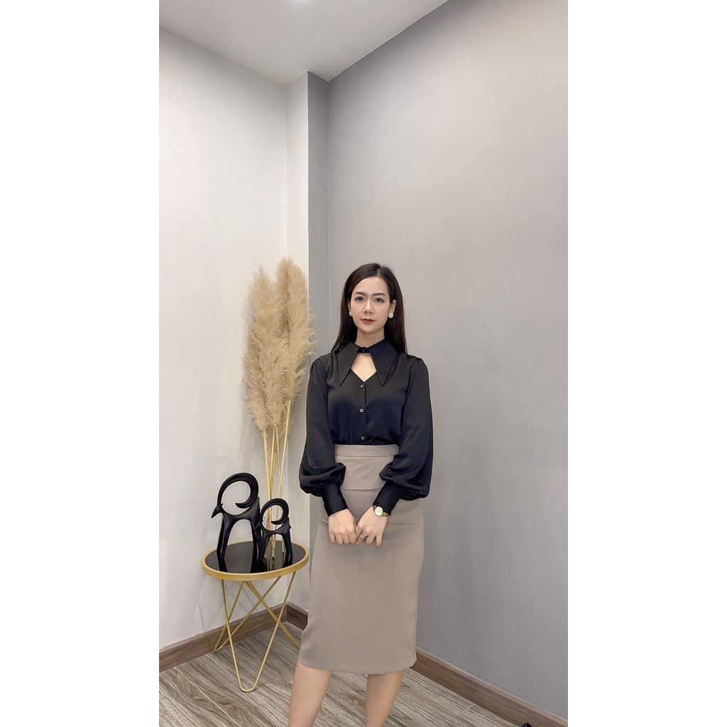 SƠ MI CỔ TYM LỤA VÂN GỖ