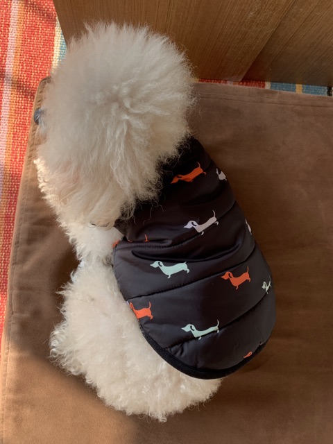 Áo phao lót nỉ cho thú cưng, áo mùa đông cho chó mèo