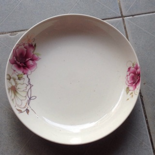 dĩa trắng sứ in hoa 3-15 cm