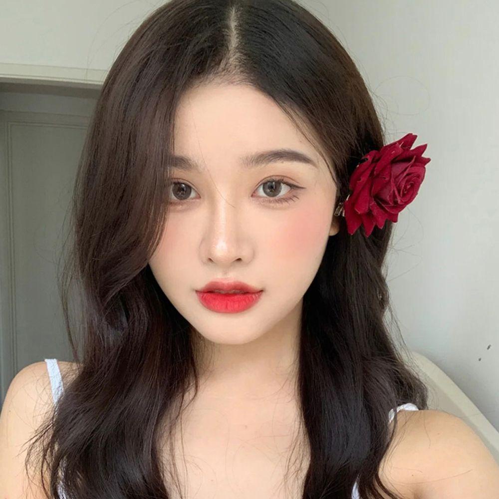 Kẹp Tóc Hình Hoa Hồng Ngọt Ngào Thanh Lịch Cho Nữ