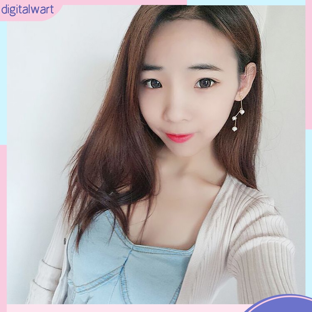 Bông tai dáng dài đính hạt ngọc trai giả xinh xắn cho nữ