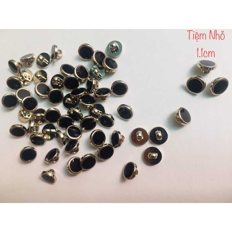 Nút kiểu sơ mi, vest, nút kim loại size 1cm