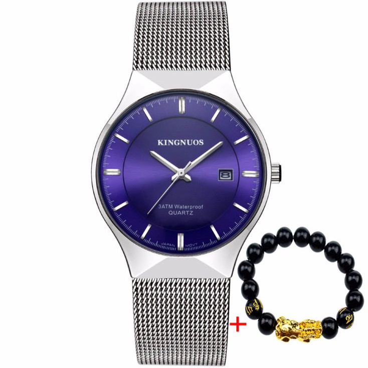 ĐỒNG HỒ NAM KINGNUOS JAPAN K1399 DÂY THÉP MÀNH CAO CẤP (2 MÀU) + TẶNG VÒNG TAY CAO CẤP