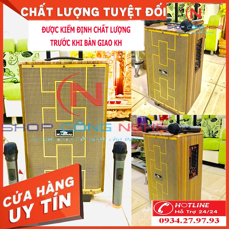 [HỖ TRỢ KIỂM HÀNG] Loa Kéo KIOMIC K89 TẶNG 2 MIC không dây