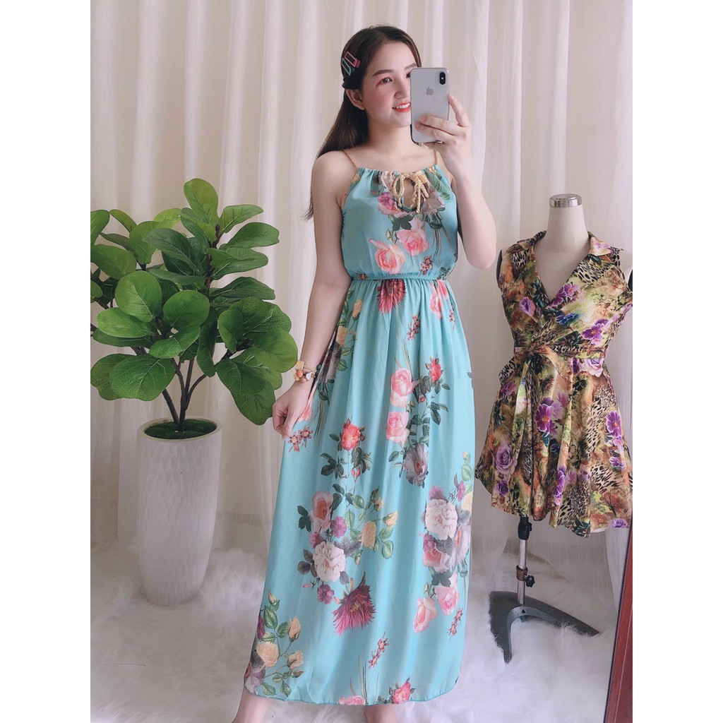 ❤️ MẪU MỚI - GIÁ SỈ ❤️ Đầm Maxi Hai Dây Hở Lưng Xẻ, VÁY 2 dây THẮT NƠ CỔ đi biển DẠ HỘI DỰ TIỆT, ĐỒ BỘ MĂC NHÀ | BigBuy360 - bigbuy360.vn