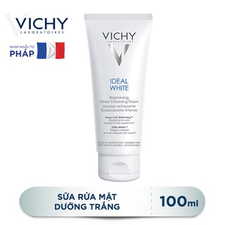 Vichy - sữa rửa mặt tạo bọt dưỡng trắng da 100ml - iw brightening deep cleansing foam 100ml