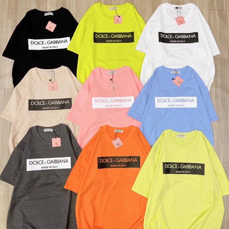 Áo Thun PHÔNG UNISEX LOGO CHỮ DOLCE - Hình chụp thật