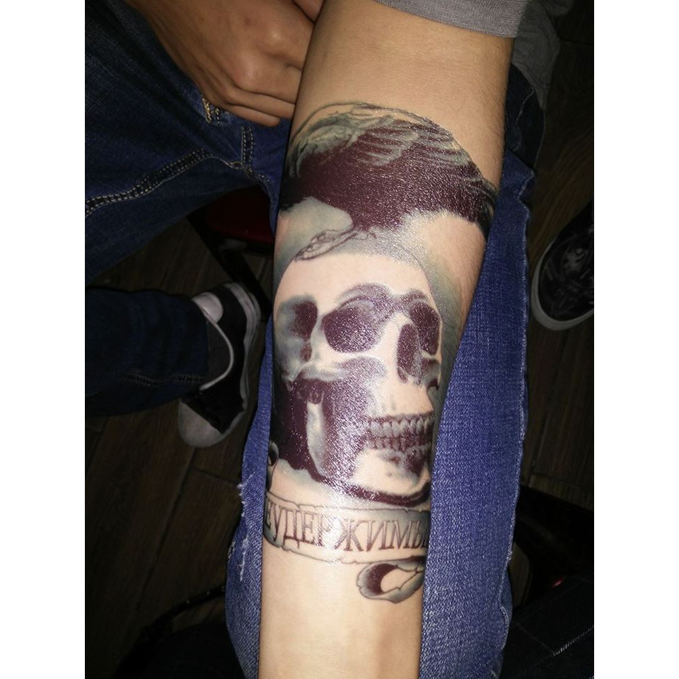 [ SIÊU GIẢM GIÁ TATTOO NAM ] Hình xăm dán tatoo chim đầu lâu - miếng dán hình xăm đẹp dành cho nam