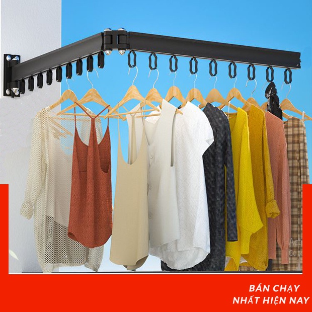 ♕☌☃Giá móc phơi quần áo NHÔM_ THANH ĐƠN_THANH ĐÔI_THANH BA PHỦ NANO ĐEN_TRẮNG