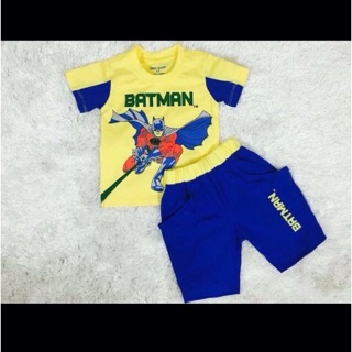 Bộ bé trai thun cotton hình batman