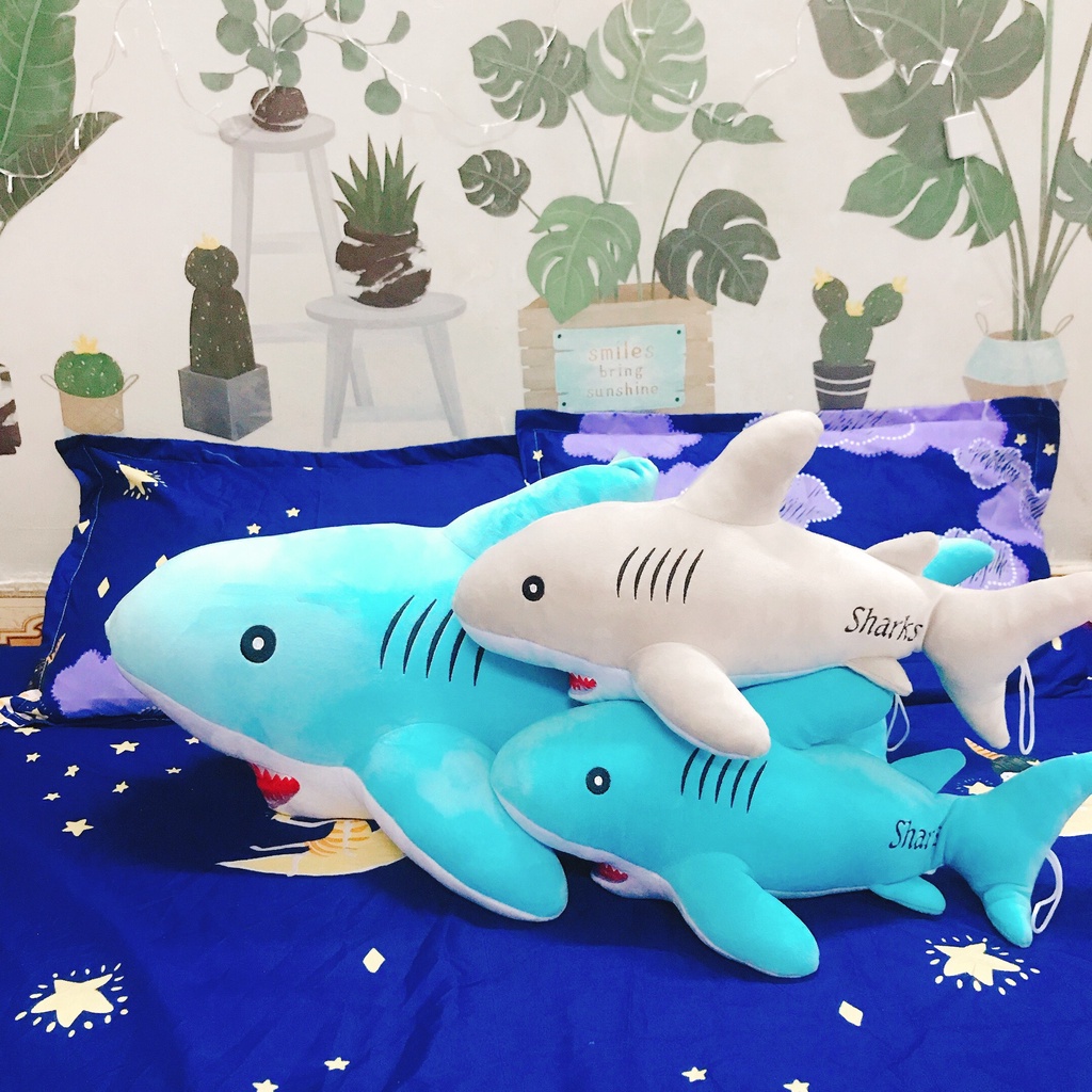 Thú nhồi bông Cá mập bông Baby Shark 78cm- Gấu bông hình thú cá mập xịn mịn cao cấp