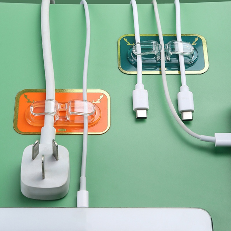 Giá Đỡ Kẹp Dây Cáp Sạc USB Tự Dính Sắp Xếp Gọn Gàng