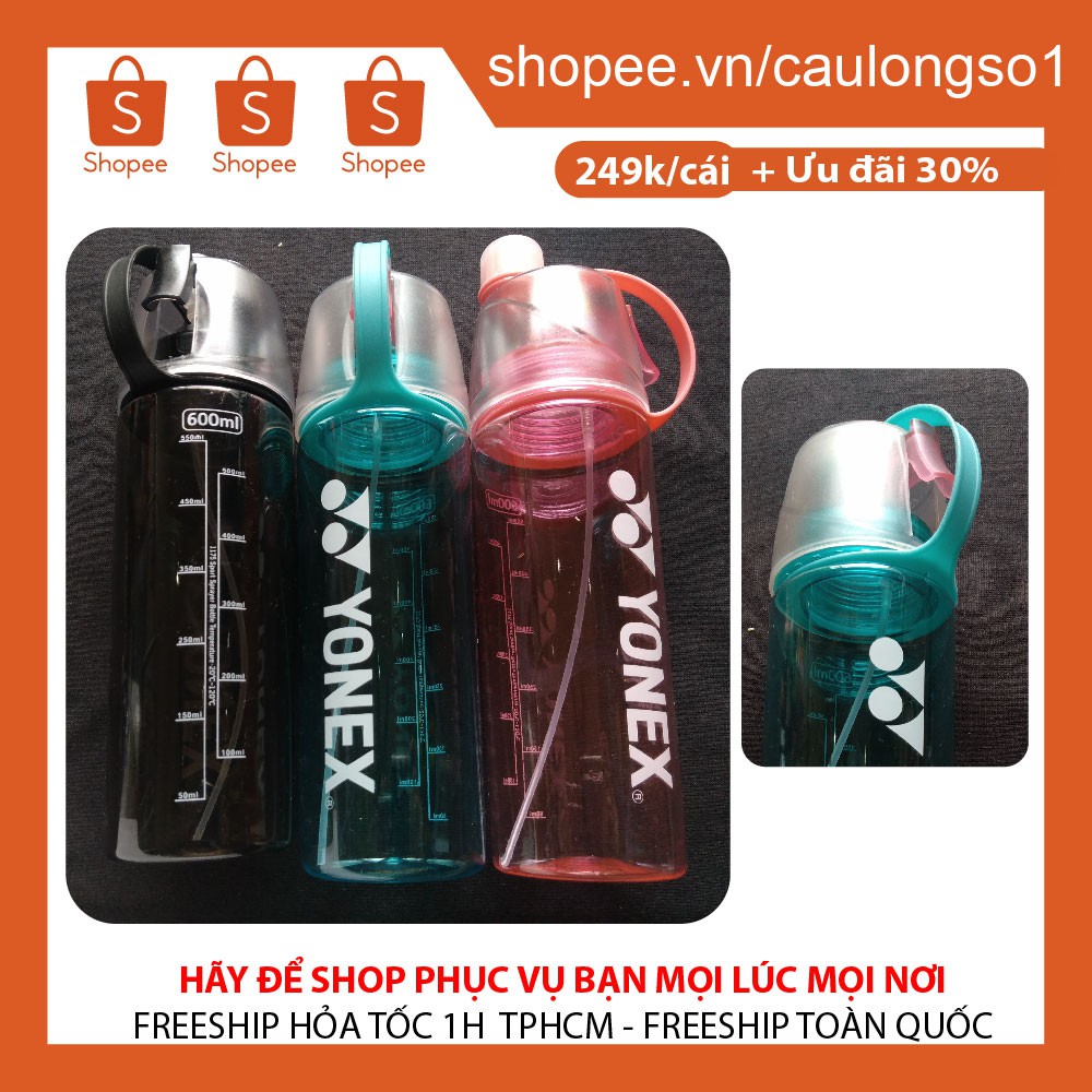 Bình nước Yonex Bình nước phun sương Quà Tặng cực chất Chất liệu nhựa BPA An toan cho sức khỏe