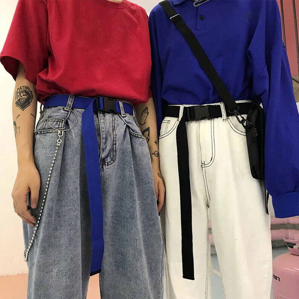Dây thắt lưng bằng nylon canvas nhiều màu phong cách cổ điển
