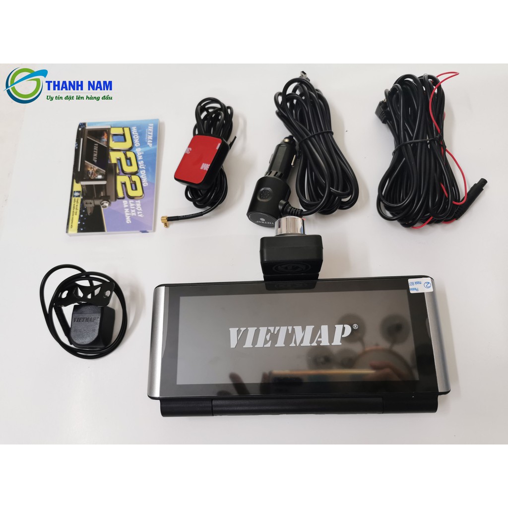 (Tặng thẻ 64G) Camera hành trình Vietmap D22, Wifi, GPS, 4G, Dẫn đường cảnh báo tốc độ, Đặt taplo.