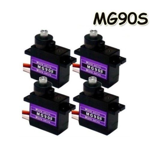 Set 4 Động Cơ Servo MG90S 9g Micro Dành Cho Thuyền Điều Khiển Từ Xa 450 RC