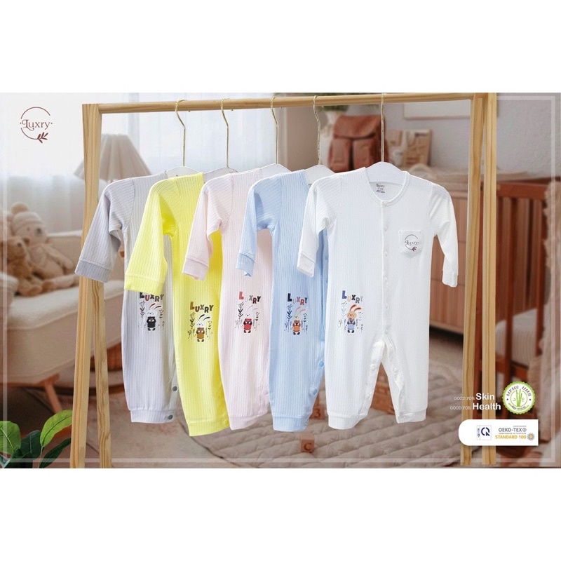 Body dài tay Luxry vải sợi tre cao cấp cho bé trai bé gái