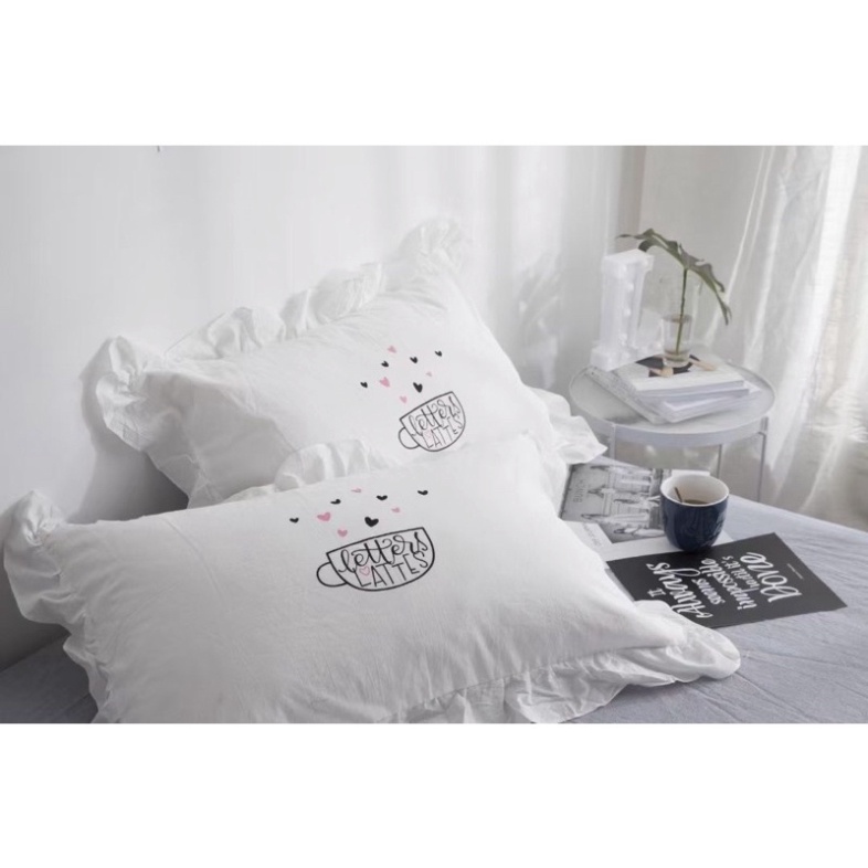 Vỏ Gối Nằm Cotton Mát Thấm Hút Mồ Hôi Tốt Kháng Khuẩn, Chống Ẩm Mốc Kích Thước 48x74 Giá rẻ