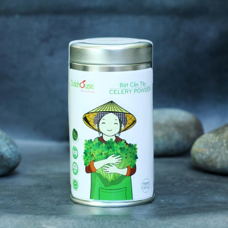 (Bán sỉ) Lon Bột cần tây hữu cơ nguyên chất Dalahouse 150g - NPP HS Shop Thủ Đức