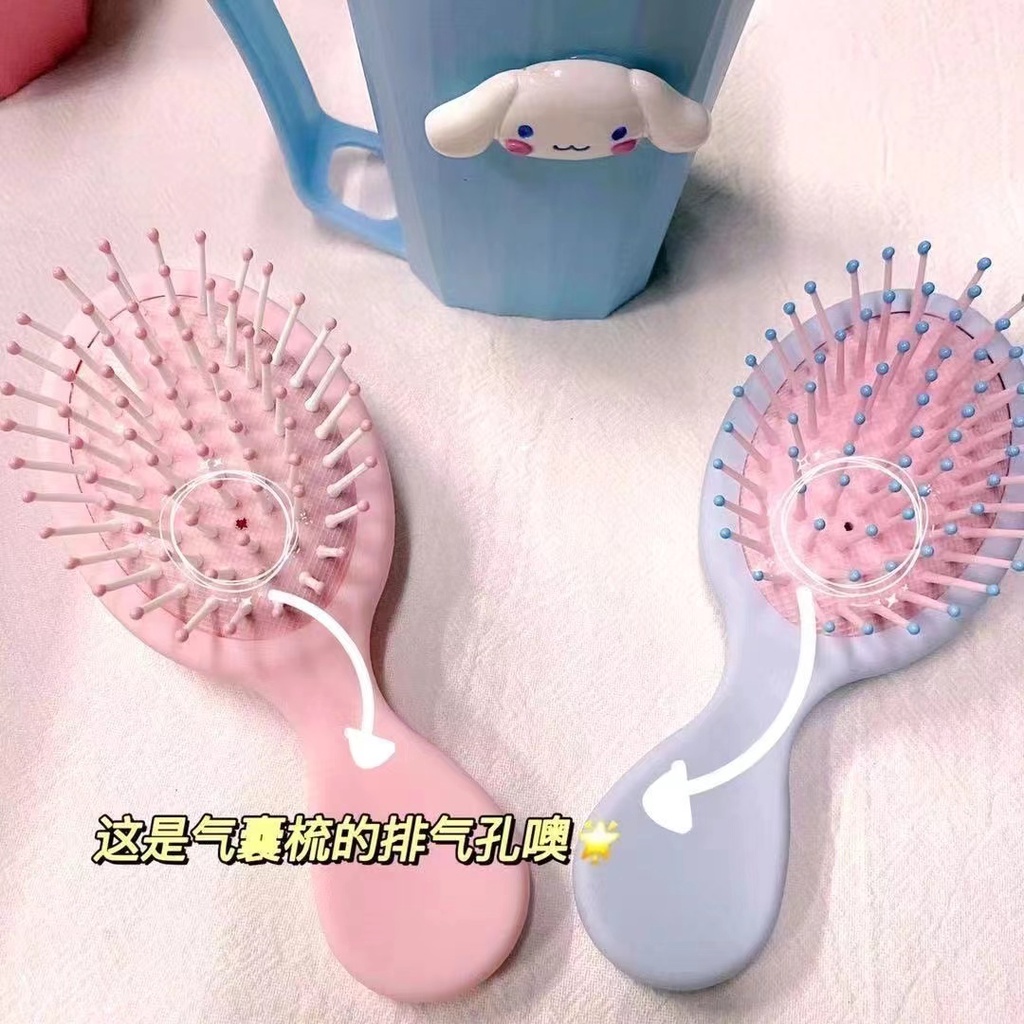 lược Lược massage khí đệm Lược tạo kiểu tóc Lược Chải Tóc Massage Da Đầu Chống Tĩnh Điện phim hoạt hình dễ thương cầm tay Sanrio Melody Cinnamon Lược đệm khí