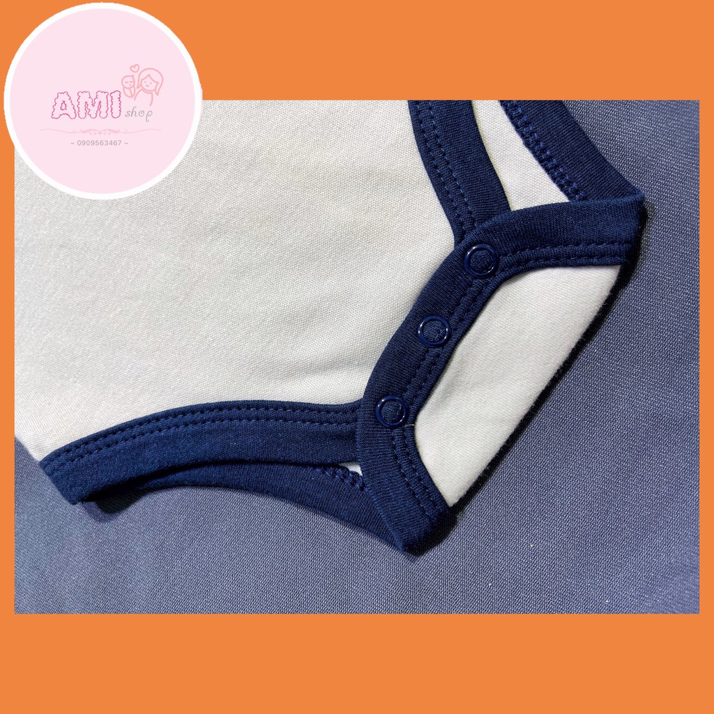 Set 3 body chip dài tay Beliti mềm mát cho bé từ 0-12 tháng