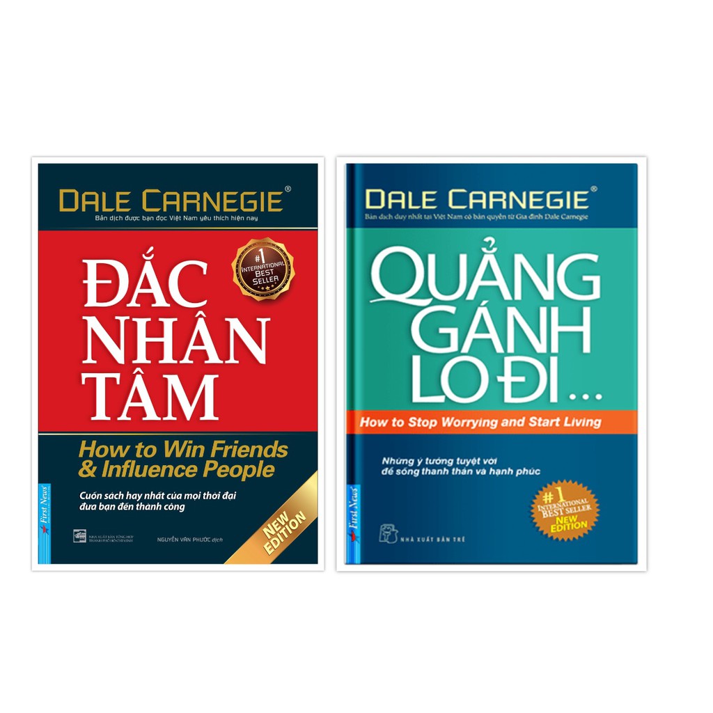 Sách - Combo Đắc nhân tâm (Khổ nhỏ) + Quẳng gánh lo đi và vui sống (Khổ nhỏ) - FirstNews