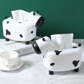 HỘP ĐỰNG GIẤY ĂN KÈM TĂM HÌNH BÒ SỮA 2in1