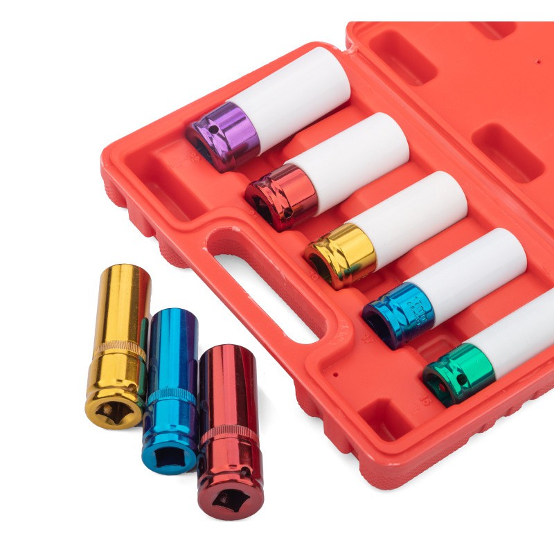 Bộ tháo đai ốc bánh xe ô tô, Ổ Cắm Đai Ốc Lốp mâm bánh xe ô tô bộ 3 chiếc nhiều màu TUOSEN