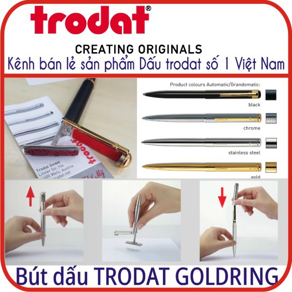 Bút dấu chính hãng Goldring Trodat ( bút viết có dấu)