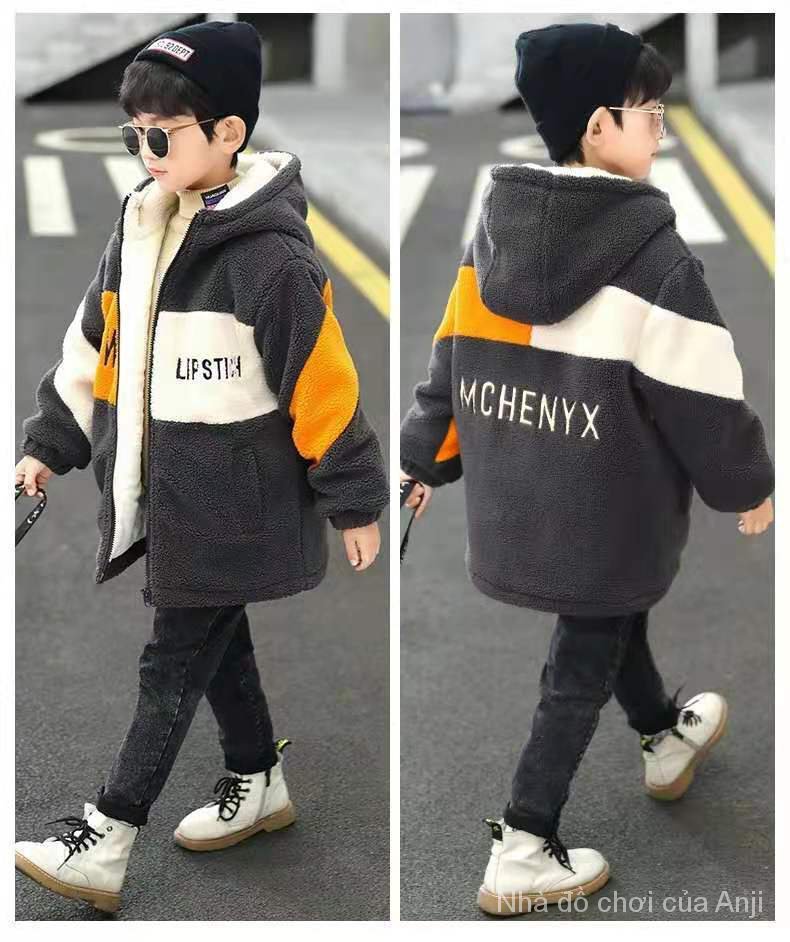 Korean Version Winter Baby Boys Thick Velvet Warm Fur Liner Jacket
