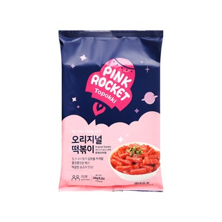 Bánh gạo Pink Rocket Topokki vị truyền thống gói 240g