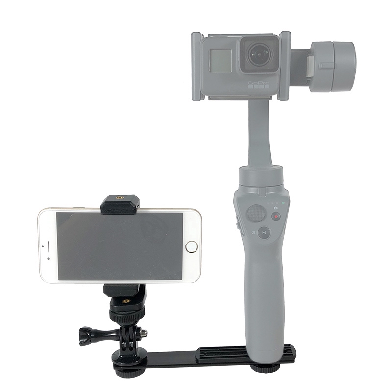 Bộ chân đế và khung cho máy ảnh goPro hero 8 7 6 5 Zhiyun Smooth Q 4 DJI Osmo mobile 2 Feiyu G5