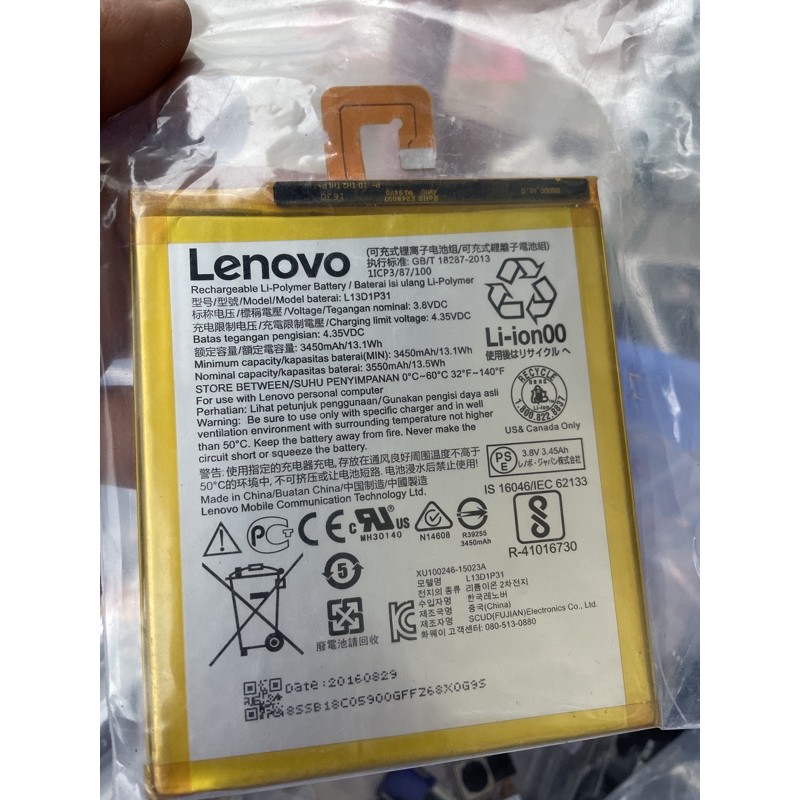 Pin Lenovo S5000 (MT8321 / L13D1P31) / A3500 / Tab 2 A7-10 / Tab 3-710L