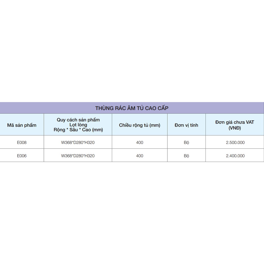 THÙNG RÁC ÂM TỦ THÔNG MINH CAO CẤP - THƯƠNG HIỆU EUROGOLD - E006