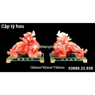 Cặp tỳ hưu phong thủy ngồi đế kiếng mẫu mới loại 1, SĨ LH 0933.159.286