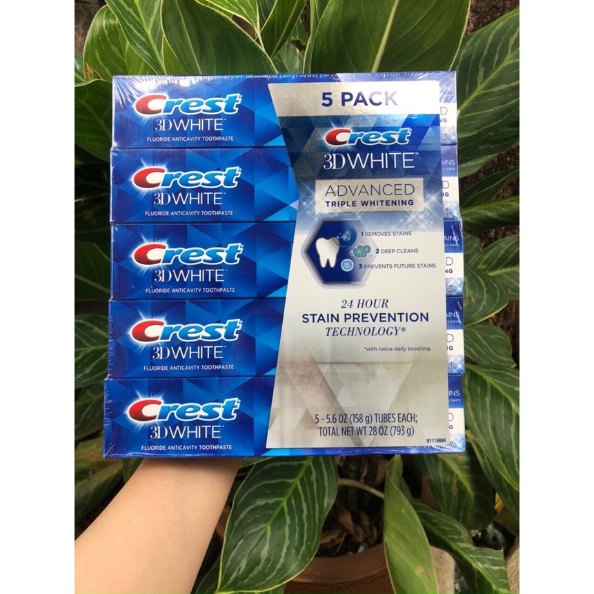 Kem đánh răng Crest 3D whitening Advanced