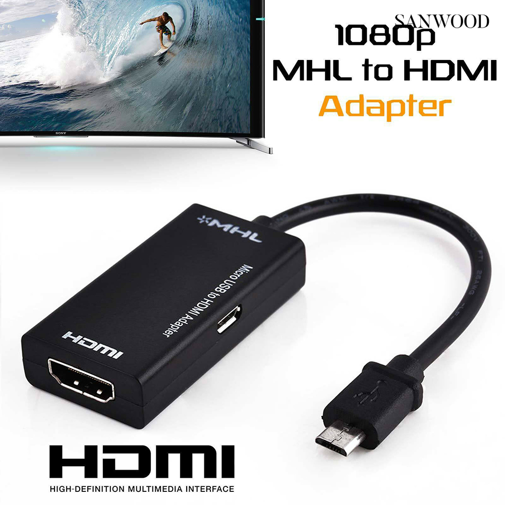 Cáp Chuyển Đổi S2 Mhl Micro Usb Sang Hdmi Hd 1080p Cho Android Huawei Samsung Sony