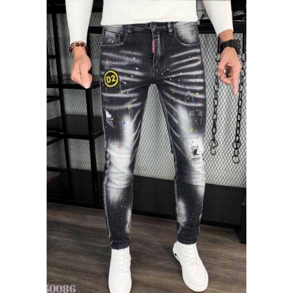Quần Jean Nam In D2 Rách Wash Phong Cách Soái Ca Mẫu Mới AD0303 | BigBuy360 - bigbuy360.vn