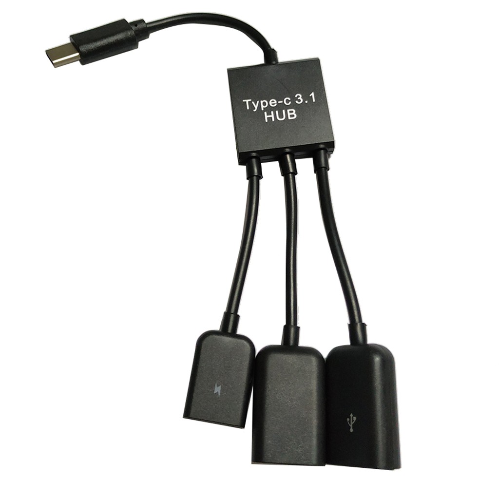 Bộ chuyển đổi dữ liệu 3 trong 1 chuyển từ cổng USB type C sang lỗ cắm OTG tiện dụng