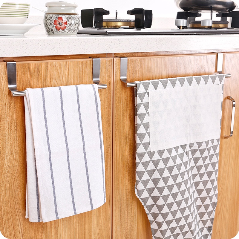 Khung Treo Khăn INOX Cài Gắn Cánh Tủ Nhà Bếp Inox Cứng Cáp